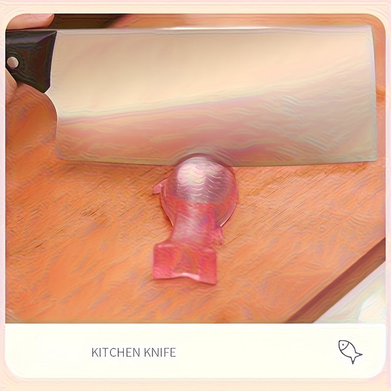 Afilar cuchillos con forma de pez mini - Rápido, fácil y conveniente para cuchillos de cocina y tijeras - Material ABS duradero - Perfecto para uso doméstico - No requiere baterías, esenciales para la cocina doméstica | Herramienta decorativa para la coc