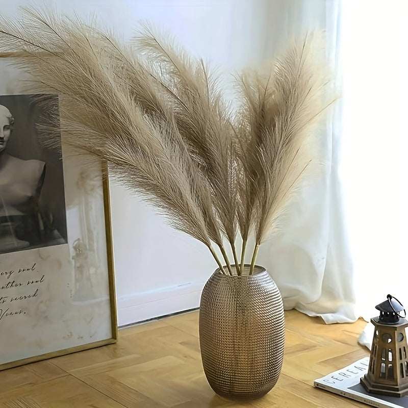 16 piezas de hierba de pampas artificial beige - 54.99 cm de alto, flores de caña de tela suave para decoración del hogar, perfectas para sala de estar, Navidad, Halloween, Pascua, Hanukkah - No necesita contenedor, decoración festiva para mesa|Aparienci