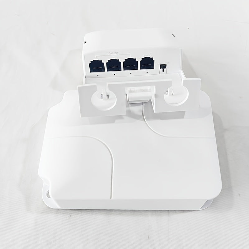 Extensor PoE de Alta Calidad para Exteriores 1 a 3, Repetidor PoE de 100Mbps con 2.54cm y 3 Salidas, Plug and Play, Funciona para Cámaras CCTV