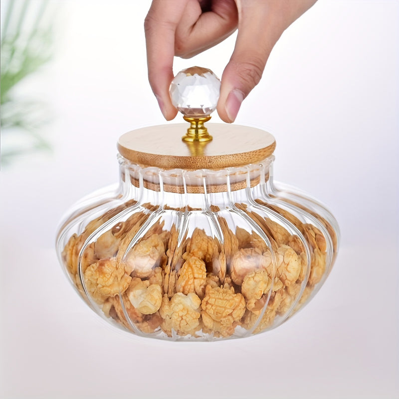 Frasco de vidrio hermético con tapa abatible - Lavable a mano, contenedor redondo reutilizable para múltiples usos - Almacenamiento de alimentos en la cocina, dulces, snacks, granos - No requiere electricidad