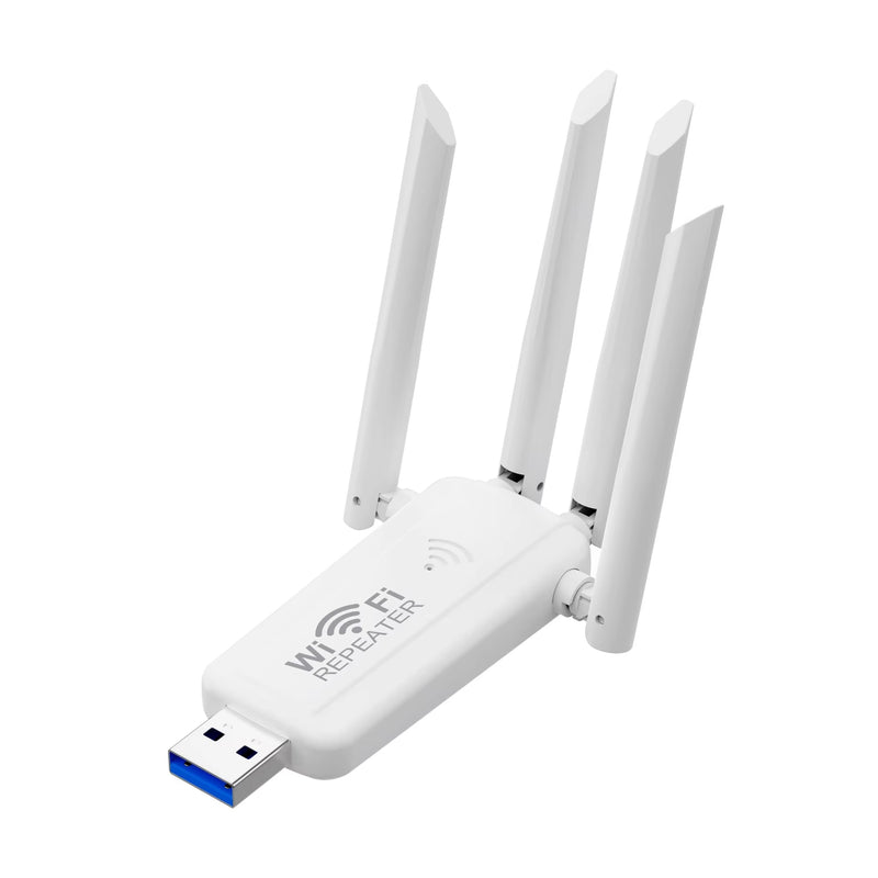 Repetidor de WiFi USB de Alta Velocidad 300Mbps con 4 Antenas - Amplificador de Señal Inalámbrica para Mejorar el Rango de la Red, Alimentado por USB, Diseño Elegante en , Conectividad Súper Directa, Actualiza tu Experiencia WiFi, Extensor de Wifi