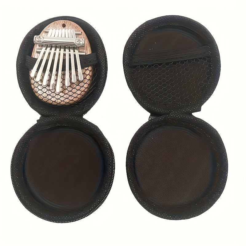 1pc Funda Suave Duradera para Kalimba y Piano de Pulgar - Bolsa de Almacenamiento Portátil de Material PP Negro con Cremallera para Auriculares Inalámbricos, Auriculares y Accesorios, Ideal para Músicos