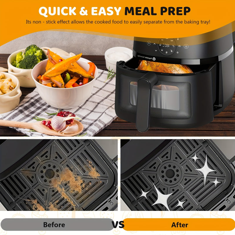 Accesorio de Silicona para Airfryer, Molde de Silicona para Cosori TurboBlaze 6L/6.2L, Inserto de Silicona para Air Fryer Cosori CP158-of 5.5L, Accesorios para Casserole Dish en la Serie Philips 2000 6.2L