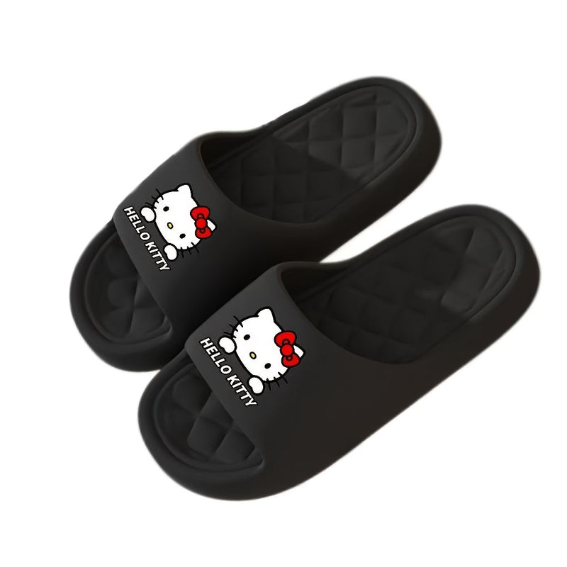Zapatillas Hello Kitty con Lazo Lindo, Estilo Pareja para Mujer, Sandalias de Baño y Playa Unisex, Cómodas y Ligueras en Material EVA, Disponibles en Rosa/Blanco/