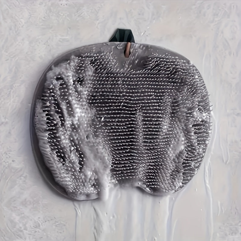 1 pieza, alfombrilla de ducha para espalda y pies, sin electricidad, gris, sin fragancia, exfoliante y masajeador completo para el cuerpo, mejora la circulación sanguínea, adecuada para la cara, la espalda y los pies, diseño duradero de silicona.