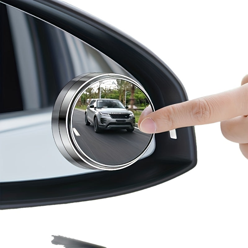 2 piezas Espejo Retrovisor de Coche Redondo de Alta Definición 360 grados, Espejo Ajustable para Puntos Ciegos de Ángulo Amplio, Aumenta la Seguridad del Niño en el Auto