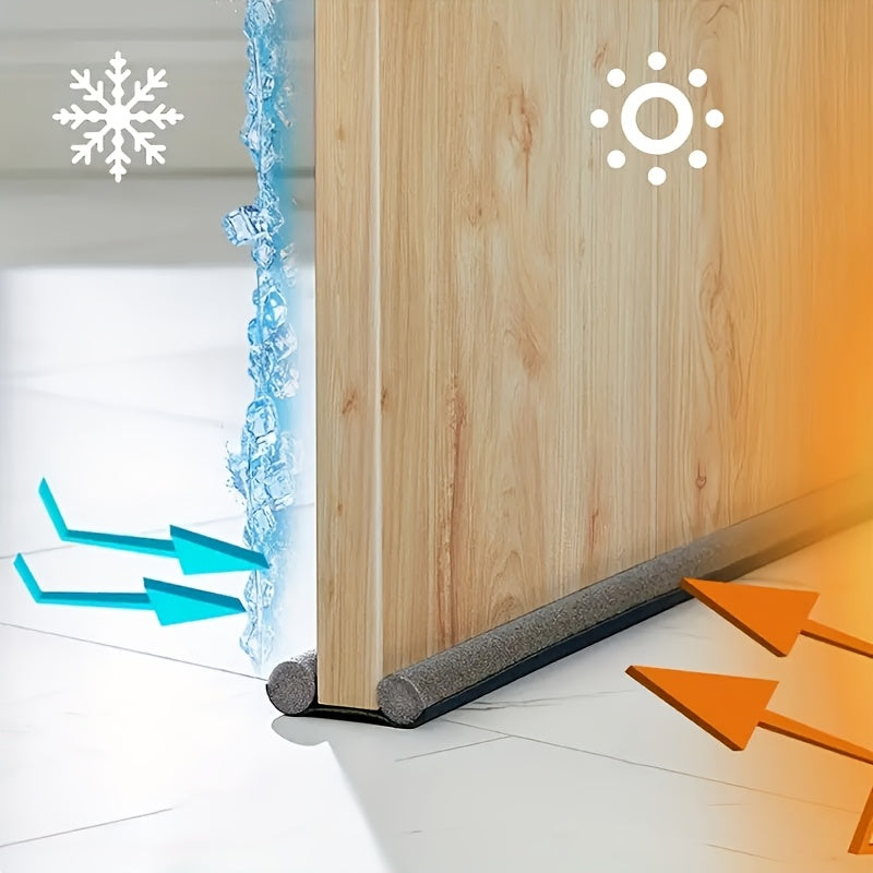 Juego de burletes ajustables para puertas - Parada de puerta de plástico con acabado mate, insonorización y barrera contra insectos, diseño fácil de instalar sin adhesivo para uso en el hogar y la oficina