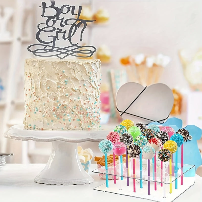 1 Unidad/2 Unidades, Soporte Acrílico Blanco Para Paletas, Soporte Para Paletas Redondo, Soporte Rústico Para Dulces Para Bodas, Duchas, Suministros Para Fiestas De Cumpleaños