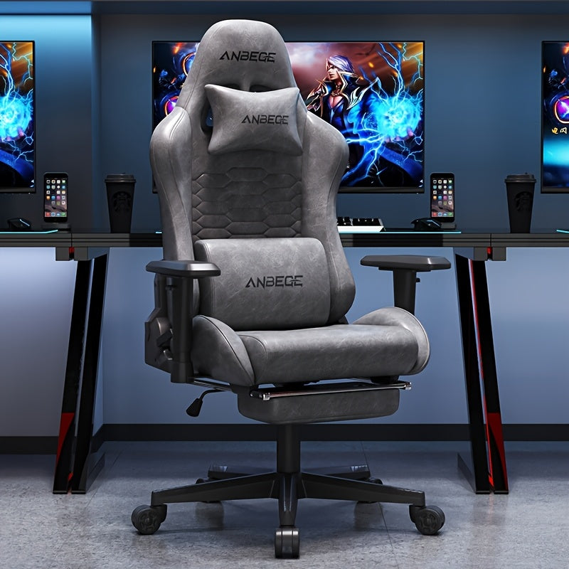 Silla de juego ergonómica con altura ajustable, tejido de poliéster transpirable y diseño ergonómico - Ideal para oficina en casa, estudio y juegos - Estructura de metal para durabilidad, silla de juego ergonómica