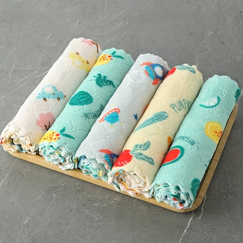 5pcs Paños de Cocina Super Absorbentes - Reutilizables, Toallas de Secado Rápido para una Limpieza Eficiente