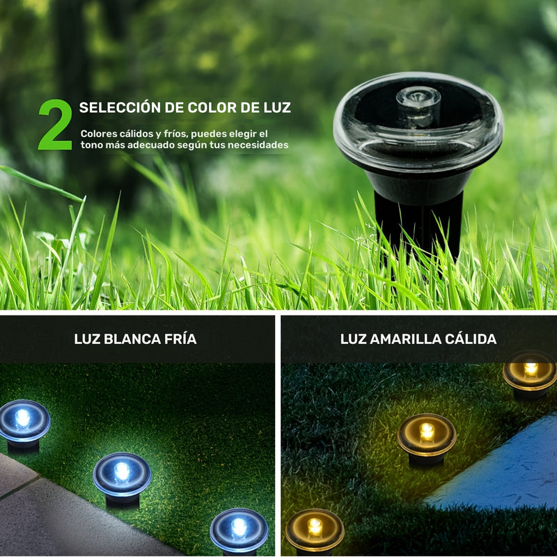 1 unidad, 15 luces, lámpara solar LED para césped, luz guía exterior, luz decorativa de jardín para caminos, ideal para jardines, camping, fiestas, decoración de bodas, cumpleaños y Navidad, crea ambiente en patios y exteriores