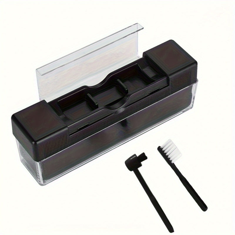 Kit Premium de Limpieza para Vinilos con Cepillo de Goma y Detallado: Mejora la Fidelidad del Sonido y Elimina el Polvo, Mantenimiento Esencial para Aficionados a los Tocadiscos y Colecciones