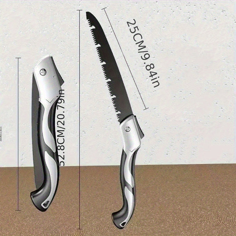 1pc Sierra Manual Plegable de Alta Resistencia - Mango Antideslizante, Hoja Plegable para Portabilidad - Sin Batería Necesaria, Ideal para Corte de Madera Profesional y DIY, Jardinería, Construcción - Estructura de Acero Duradero, Herramienta de Jardín,