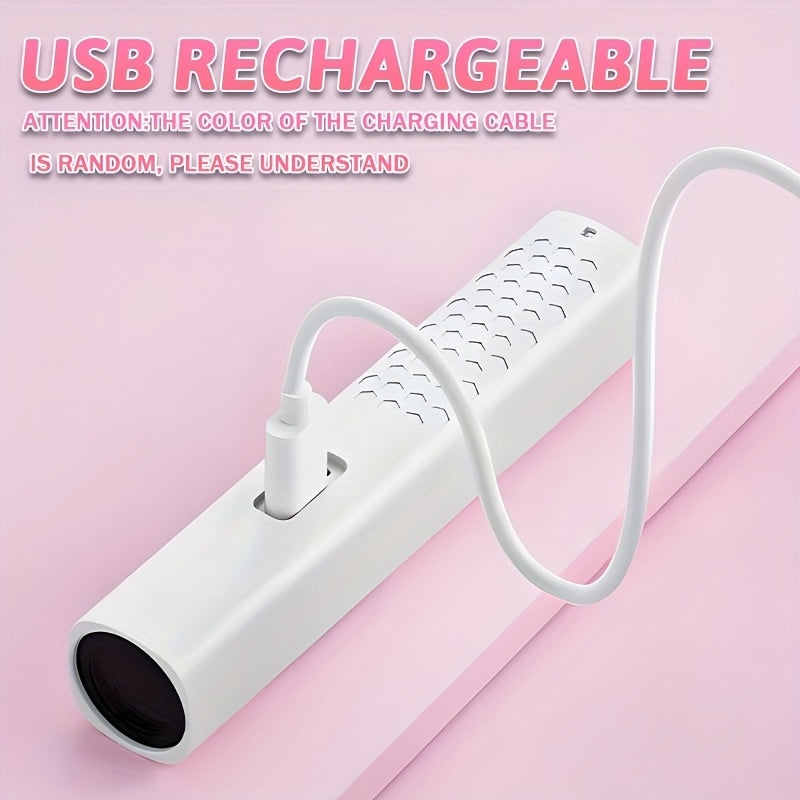 1pc Lámpara de Secado para Uñas MACROCOSM Recargable USB, Portátil con Temporizador y Pantalla de Batería, Luz LED Multifuncional Negra para Secado Rápido - Blanco, Accesorio de Belleza, Herramienta Elegante, Diseño Compacto, Plástico Duradero, Manicura
