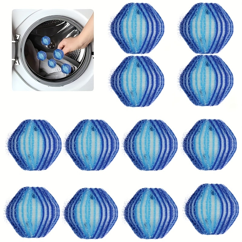 12 piezas de eliminador de pelo de mascota seguro para lavadora, eficaz recogedor de pelusa y pelusa, criba de pelo, accesorio práctico para el cuidado de la ropa - accesorio para lavadora