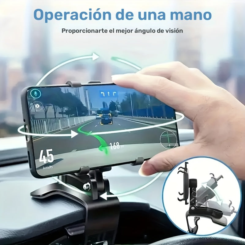 Soporte para Teléfono en el Tablero del Coche - Ajustable y Seguro, Adecuado para iPhone, Samsung Galaxy, etc. - Fácil de Instalar, Diseño para una Conducción Segura