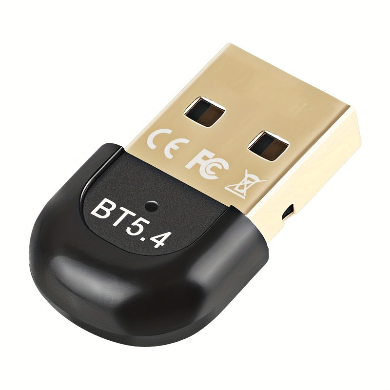 Adaptador inalámbrico 5.4, adaptador BT 5.4, adaptador USB inalámbrico, transceptor BT 5.4, adaptador inalámbrico RTL 5.4, compatible con sistemas Windows 8.1/10/11, plug and play sin necesidad de controladores, permite conexión simultánea de múltiples d
