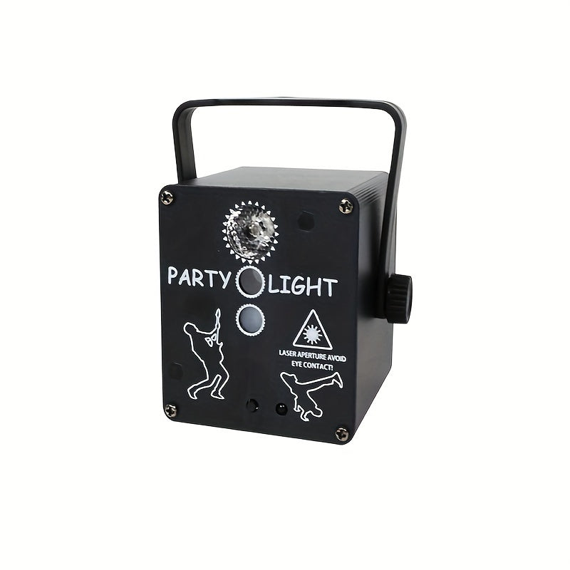 Tira de luz de discoteca USB YSH de 3 canales con control remoto - Iluminación de escenario LED de colores para fiestas, karaoke, bodas, salones de baile, Halloween, Navidad y más - Negro, material de hierro, batería no recargable, iluminación de eventos