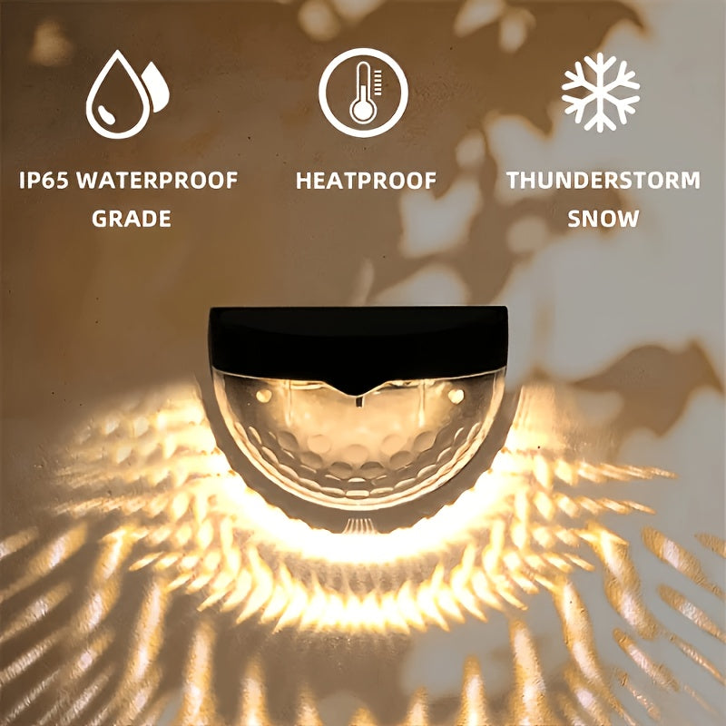 Pack de 4 Luces Solares para Exteriores con Sensor de Movimiento, IP65 Impermeables, Ideales para Decorar Patios, Calles, Cercas, Garajes y Escaleras