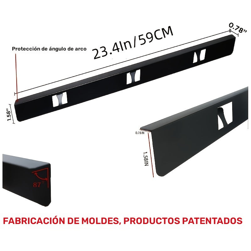 2 piezas de protección lateral de estufa de aleación de aluminio, cubierta protectora de cocina, anti-derrame, fácil de limpiar, con ajuste para estufas de 23,4 pulgadas para cocina