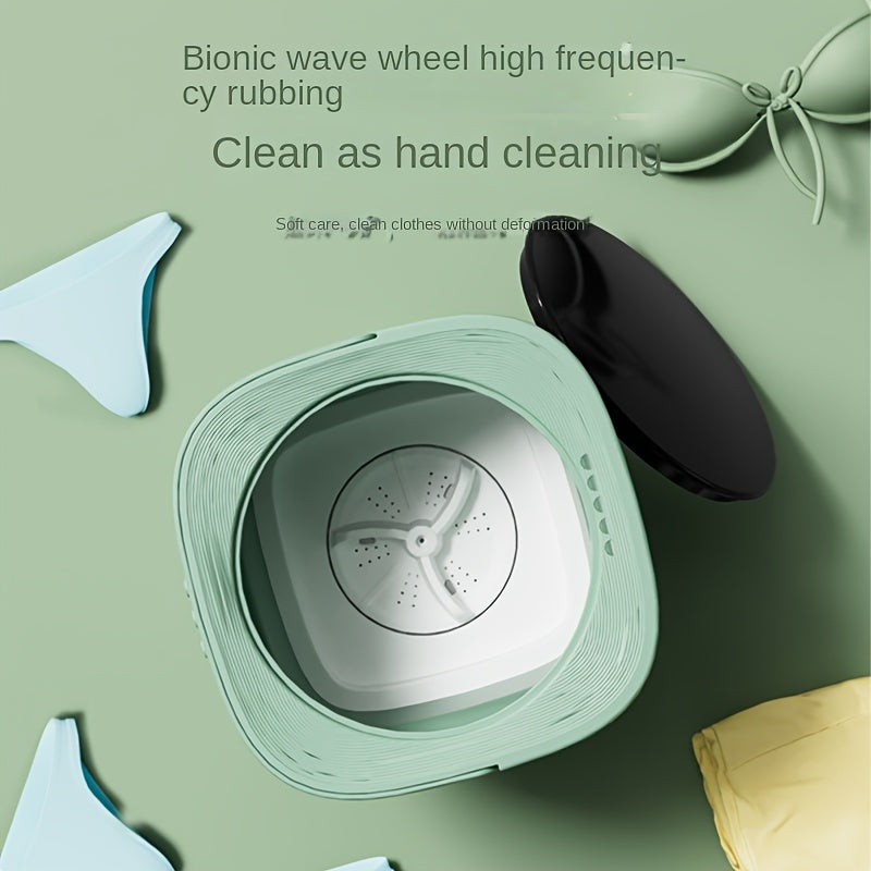 Máquina de Lavado Plegable Compacta y Portátil - Secado Rápido, Doble Propósito con Eliminación de Manchas Profundas, Ideal para Residencias Universitarias y Uso Doméstico, Cuadrada, Enchufe US 110V-130V