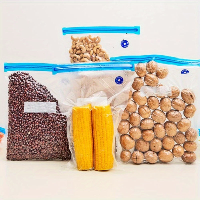 Fundas Sous Vide, 4 Piezas Reutilizables para Sellador al Vacío con 4 Cierres, Bolsas de Almacenamiento de Alimentos al Vacío, Fundas para Selladoras