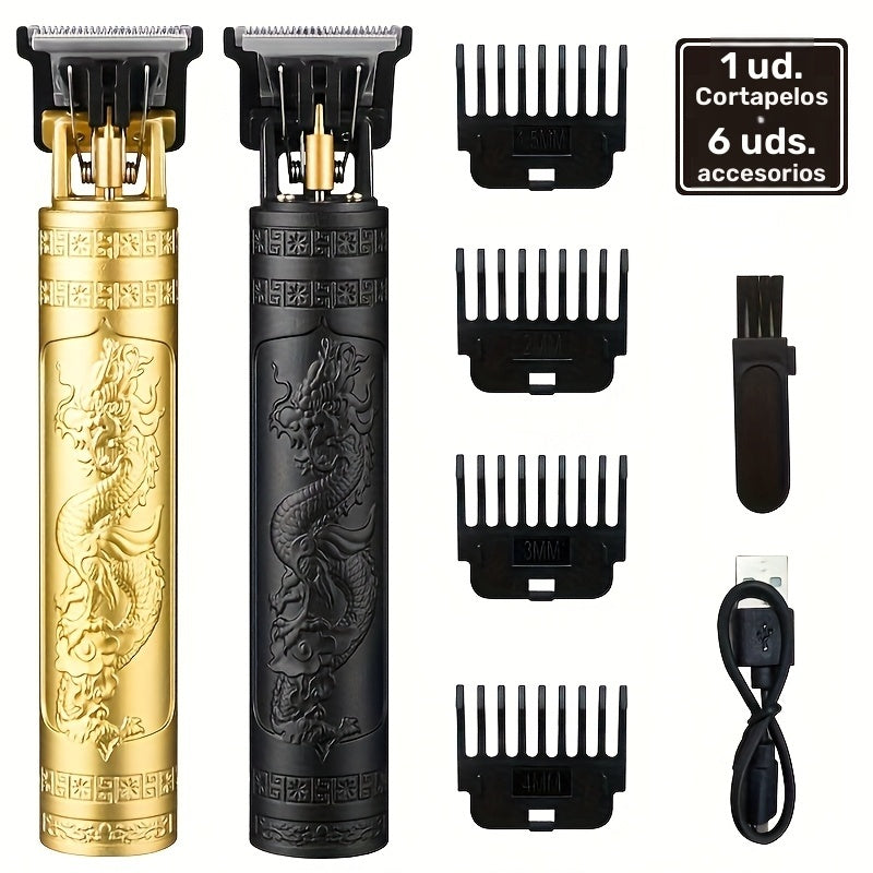 Cortadora de cabello profesional y kit de recortadora de barba, inalámbrica con carga USB, tijeras eléctricas con hoja afilada, voltaje de operación ≤36V, incluye 4 peines guía, para el cuidado personal de hombres