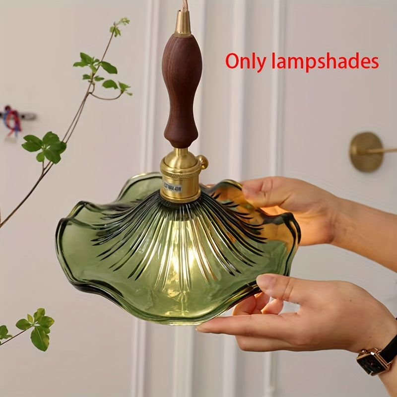 Lámparas colgantes artísticas de vidrio - Lámparas colgantes cuadradas rústicas con acabado metálico para cocina, dormitorio, entrada, comedor y bar - No se necesita batería, instalación fácil, decoración de iluminación