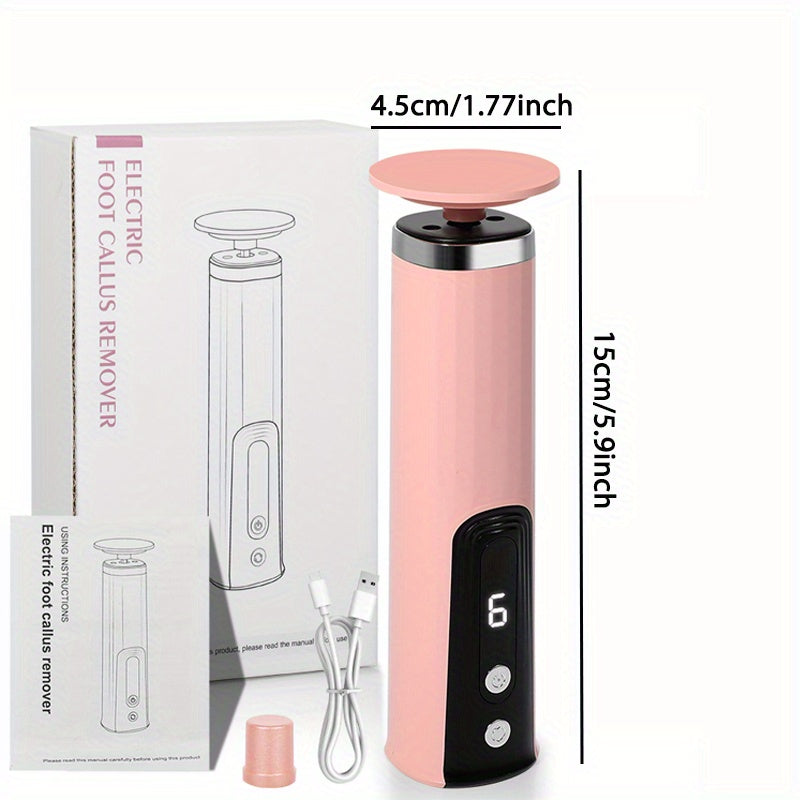 Recortador de uñas, amoladora eléctrica para pies recargable USB con 6 velocidades ajustables, rotación positiva y negativa 2 en 1, kit portátil multifuncional para cuidado diario de manos y pies, herramientas de manicura