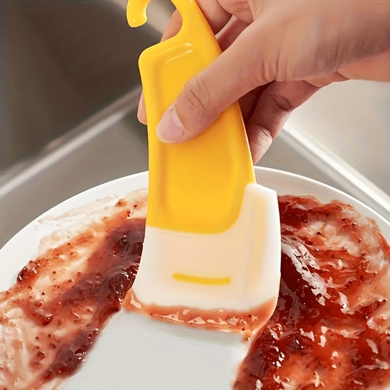 1 Pieza, Raspador De Cocina De Silicona Duradero, Antiadherente, Fácil De Limpiar, Espátula De Cocina A Prueba De Aceite Para Hornear, Asar A La Parrilla Y Freír, No Se Necesita Batería, Material Plástico Duradero
