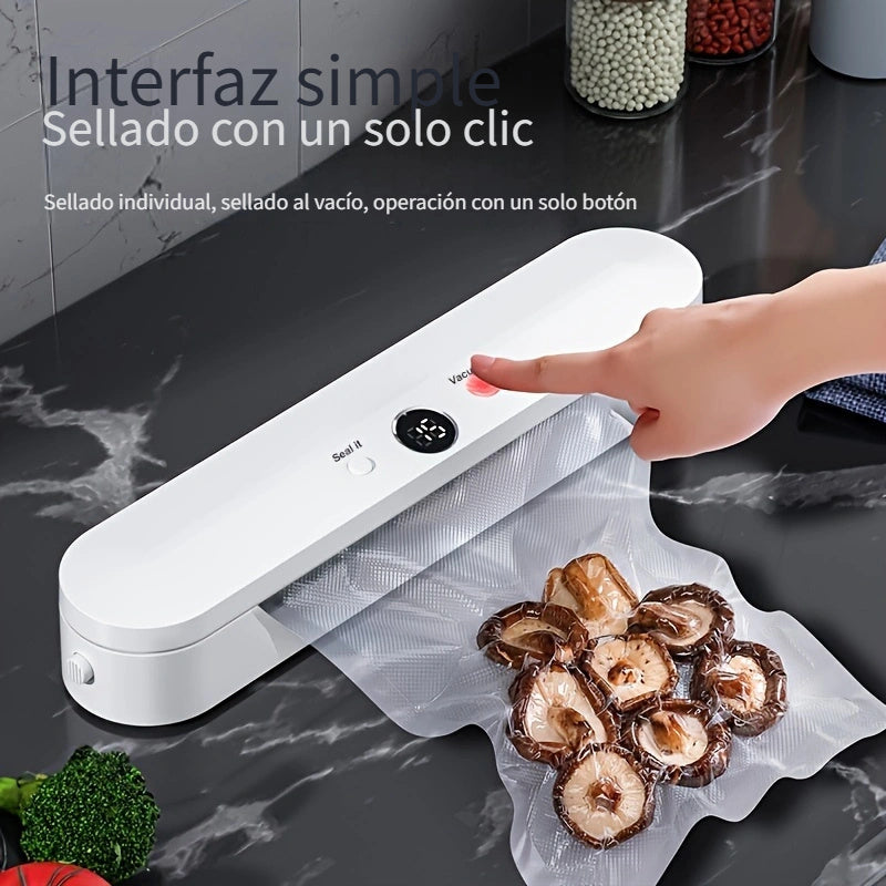 Sellador de Vacío Automático Compacto - 110-130V, Enchufe de EE.UU., Ideal para la Conservación de Alimentos y Snacks, Esencial en la Cocina
