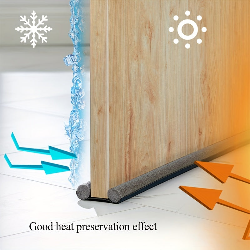 1pz Barrera de Viento Ajustable para Puertas con Sello Inferior No Adherente y Tira Flexibles Antiruido, Apto para Bajo de Puertas, Ventanas, Huecos de Vidrio de Ducha, Garaje Duradero y Fácil de Instalar