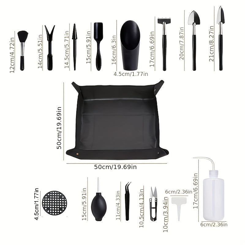 Juego de Herramientas para Micro Paisajes y Suculentas, Kit Práctico de Cuidado de Plantas para Oficina y Hogar, Ligero y Portátil, 28pcs/13pcs con Varios Tamaños Disponibles