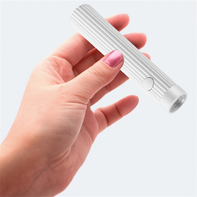 Linterna de Manicura Portátil con Luz de Una Palabra Modelo Mejorado, No Oscurece, Carga Manual, Lámpara de Secado Rápido para Gel de Uñas