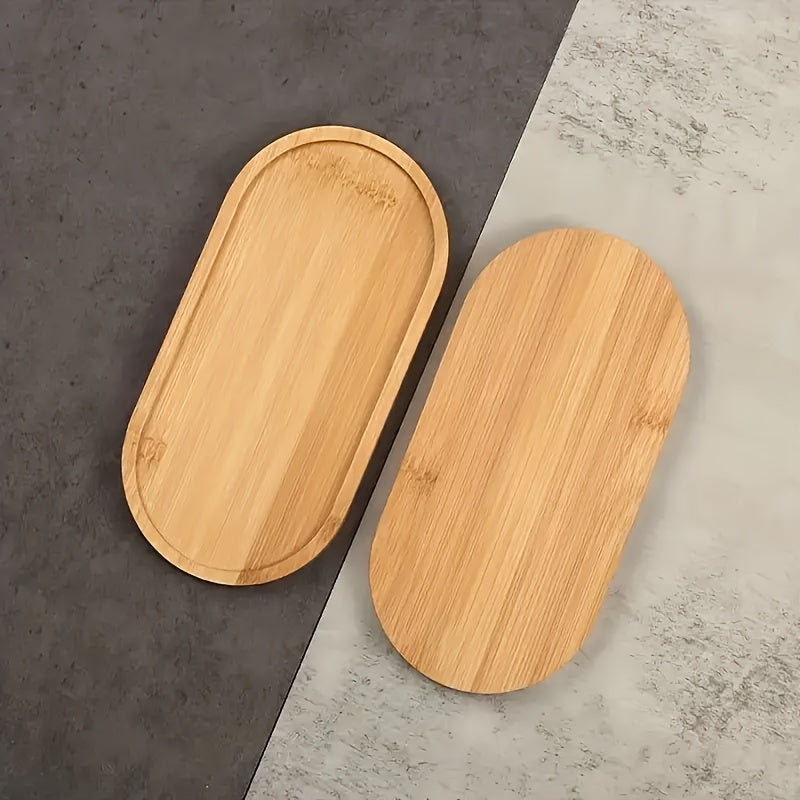 Bandeja de Bambú Versátil - Perfecta para Joyería, Organización de Baño & Decoración del Hogar | Bandeja de Servir de Madera Minimalista para Comedor & Encimeras