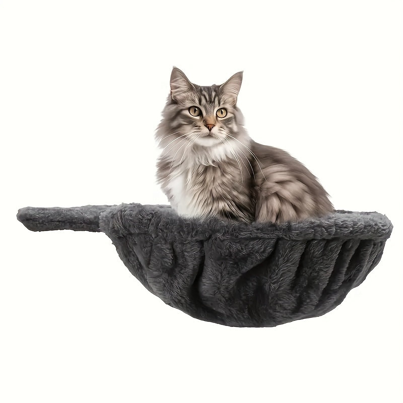1 pieza, árbol de gato con hamaca, material de acero inoxidable, resistente y duradero con cesta, accesorio de hamaca de árbol de gato cómodo, reemplazo universal de hamaca de árbol de gato grande, adecuado para gatos, hamaca de gato gris de un solo ojo,
