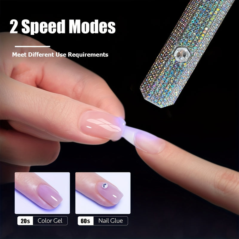 Linterna portátil para uñas - Secador de esmalte en gel de secado rápido, carga USB, manual - Luz para uñas de manos y pies, regalo de San Valentín
