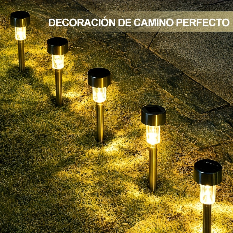 Luz solar para camino exterior, cuerpo de plástico, batería de níquel, capacidad de 40mAh, sin control remoto, control de interruptor, montaje semi empotrado, sombra de plástico, hardware de instalación incluido.