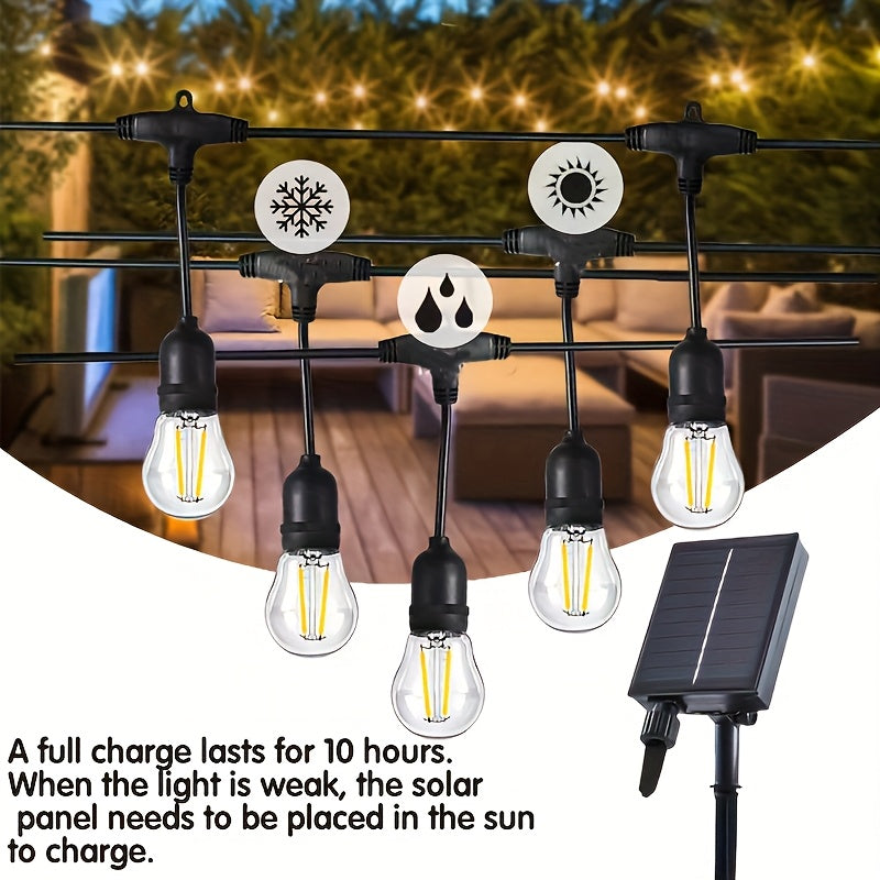 Luces solares con control remoto de 30.48 metros (30 bombillas), luces solares de 13.11/30.48 metros con 11/32 bombillas LED S14 irrompibles, luces solares para patio, jardín, balcón, cerca, camping, fiestas al aire libre, color blanco cálido