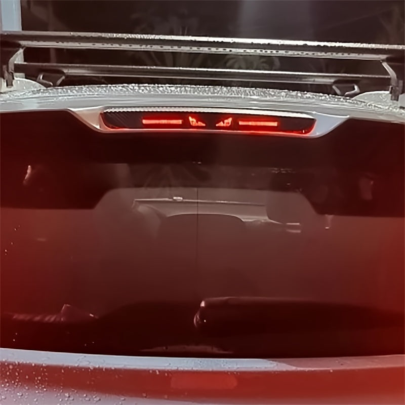 Calcomanías para luces de freno con estilo, alta visibilidad, aspecto de fibra de carbono, material PET duradero, adhesivas para mayor seguridad y estilo personalizado del vehículo, calcomanías para frenos