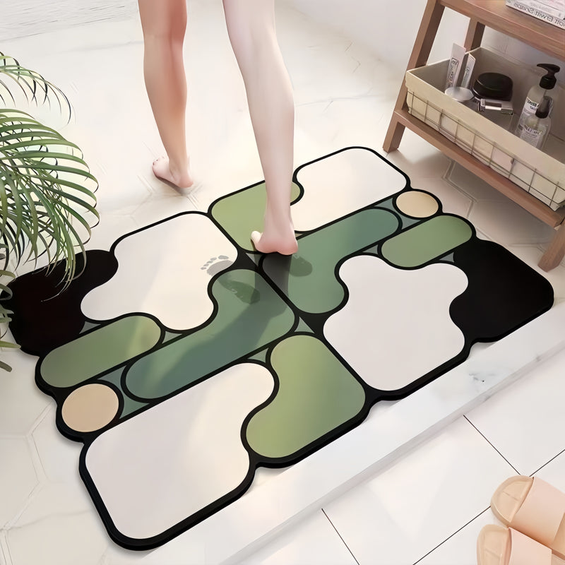 1pc alfombra de baño creativa de diatomeas para sexo opuesto, tapete decorativo navideño antideslizante, alfombra de ducha suave y absorbente de secado rápido, fácil de limpiar, adhesión fuerte y antideslizante