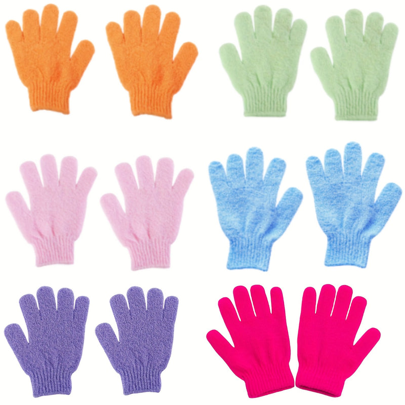 12 piezas de guantes de ducha exfoliantes suaves en colores vibrantes - Perfectos para exfoliar el cuerpo, tratamientos de spa y uso diario - Ideales para mujeres, hombres y niños, accesorio de spa | Guantes vibrantes | Textura suave