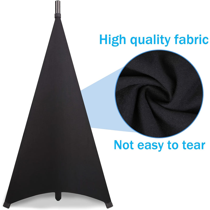 Conjunto de 2 fundas para altavoces con bolsa de almacenamiento, funda para altavoz de DJ, falda para trípode, 360° multifunción para escenario, actuación, bodas, fiestas y eventos de banquete.