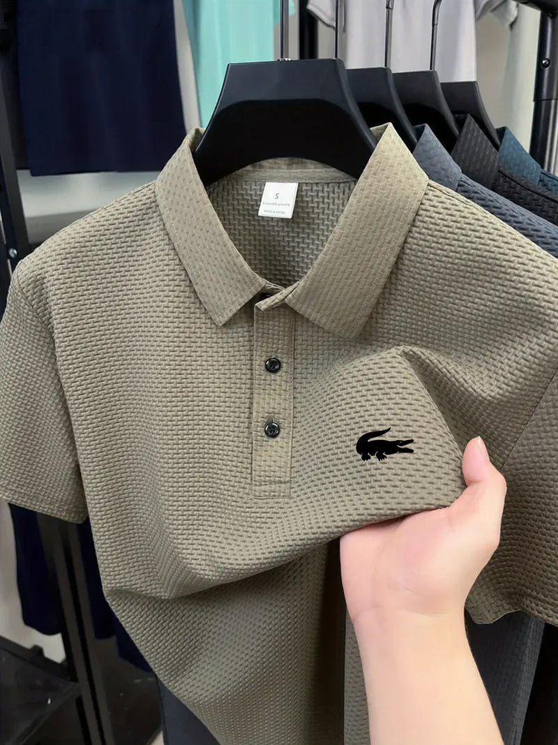Camiseta Cómoda para Hombres de Medio Oriente con Estampado de Cocodrilo, Camisa Casual Transpirable para Negocios y Ocio