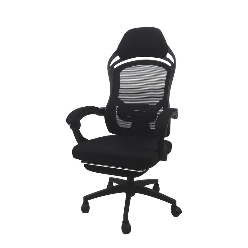 Silla de Juego Ergonómica con Reposapiés - Altura Ajustable, Asiento Giratorio Cómodo para Oficina y Hogar, Ideal para Residencias y E-Deportes