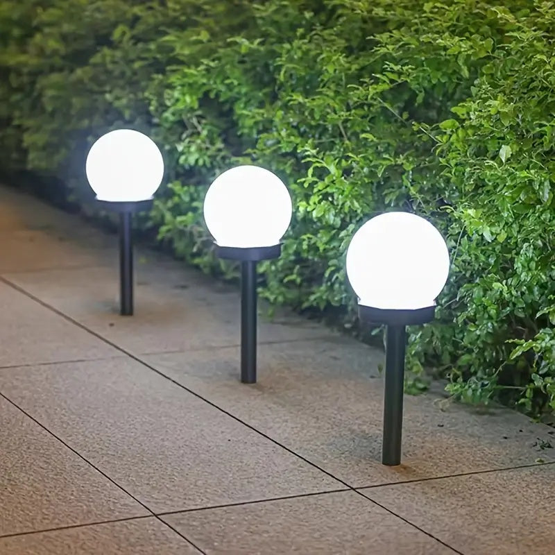 10 luces solares LED para jardín, acabado negro mate, lámparas de exterior eficientes con batería de níquel de 40 mAh, no desmontables, montaje semiempotrado para jardín, villa, patio - sin control remoto, iluminación exterior | iluminación de paisaje el
