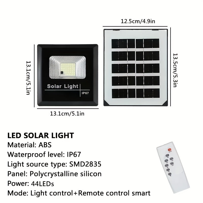 Luces solares LED para jardín con control remoto, paneles solares IP67 de alta calidad para exteriores.