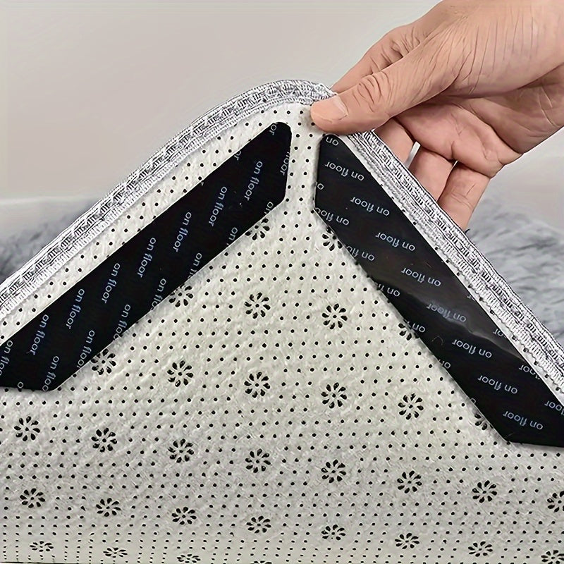 8/24pcs Pegatina antideslizante para alfombras, cinta reutilizable y removible, parche anti-arrugas para alfombra, adhesivo fijo, cinta para suelo, herramienta universal para cocina, sala de estar y baño
