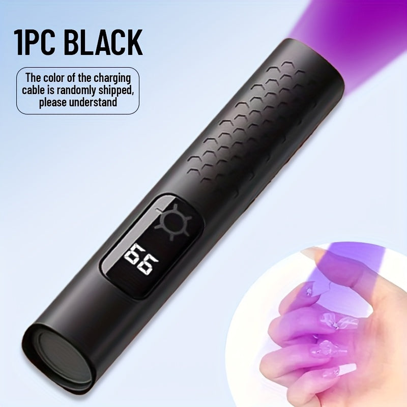 Linterna Portátil MACROCOSM para Curado de Esmalte y Detección de Manchas, Mini Antorcha 395nm con Temporizador Decremental, Diseño Ligero en ABS, Batería Recargable USB, Opciones /Blanco para Uso Doméstico e Hotelero, Linterna Recargable, Herramienta de