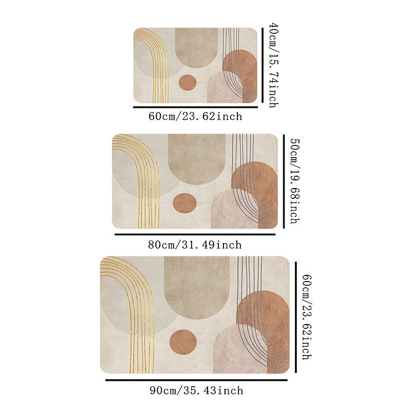 Alfombra de Puerta Antideslizante de Lujo - Súper Absorbente, Alfombra de Poliéster Suave para Baño, Dormitorio, Sala de Estar y Entrada - Lavable a Máquina